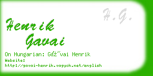 henrik gavai business card